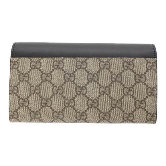 Gucci GG Supreme Long wallet Beige x Black - Picture 2 of 10